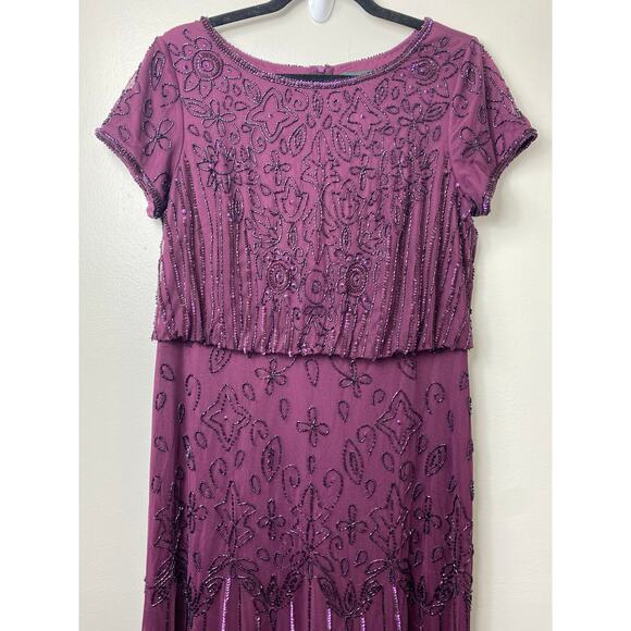 ADRIANNA PAPELL DRESS GOWN 10 MOTHER OF THE BRIDE FORMAL EVENING BRIDESMAID - Picture 7 of 16